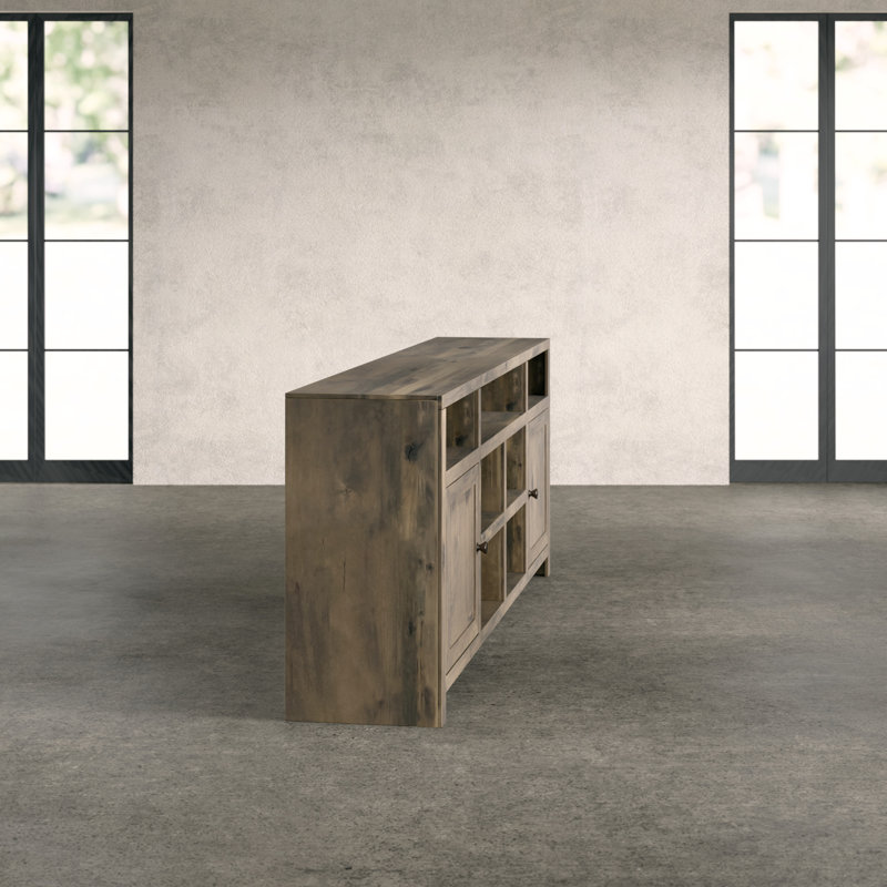 Greyleigh™ Columbia 84" No Assembly Required Barnwood Finish TV Stand